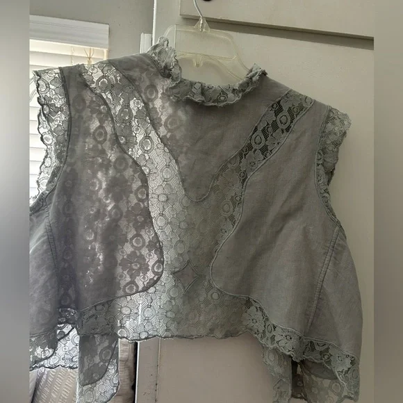 April Cornell Lace Cotton/Linen Shrug - Picture 2 of 10